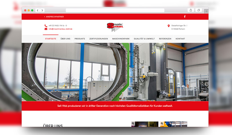 Homepage Stahl Maschinenbau Perkam Sennebogen
